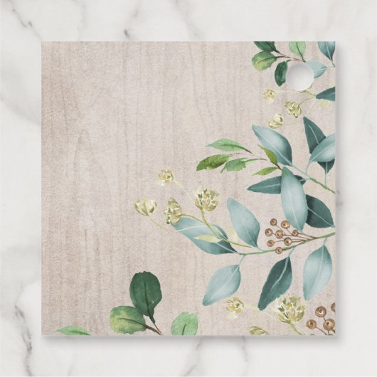 Greenery Gold Woodland Animals Forest Baby shower Bedankjes Labels (Achterkant)