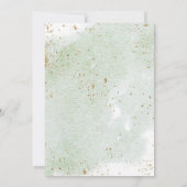 Greenery Gold WreatWaterverf Save the Date Kaart (Achterkant)