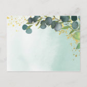 Greenery Gold zal je mijn bruidsmeisje uitnodiging (Achterkant)