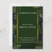 Greenery Golden Lijst Corporate Invitation Kaart (Voorkant)