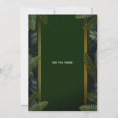 Greenery Golden Lijst Corporate Invitation Kaart (Achterkant)