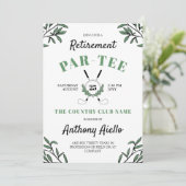 Greenery Golf Thlerement Party Kaart (Staand voorkant)