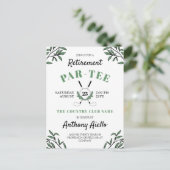 Greenery Golf ThMED Retirement Par-T-shirt Briefkaart (Staand voorkant)