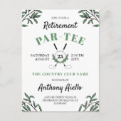 Greenery Golf ThMED Retirement Par-T-shirt Briefkaart (Voorkant)
