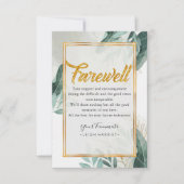 Greenery Goodbye-medewerker afscheidskaart Bedankkaart (Voorkant)