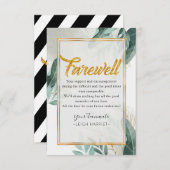 Greenery Goodbye-medewerker afscheidskaart Bedankkaart (Voorkant / Achterkant)