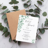 Greenery green botanical Bridal Shower-uitnodiging Briefkaart