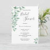 Greenery green botanical script Vrijgezellenfeest Kaart (Staand voorkant)