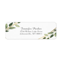 Greenery Green en Gold Geometric Rustic Wedding