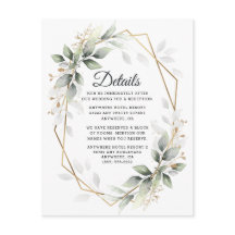 Greenery Green en Gold Geometric Rustic Wedding