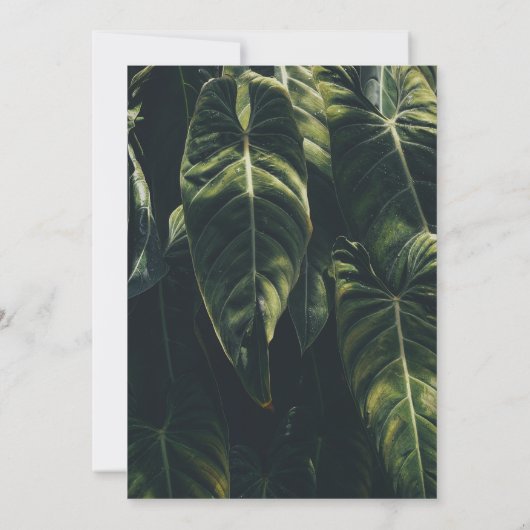 Greenery Green en Gold Geometric Rustic Wedding Kaart (Achterkant)