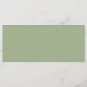 Greenery Green en Gold Geometric Rustic Wedding Menu (Achterkant)