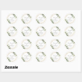 Greenery Green en Gold Geometric Rustic Wedding Ronde Sticker (Vel)
