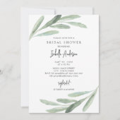 Greenery Green Foliage Olive Branch Vrijgezellenfe Kaart (Voorkant)