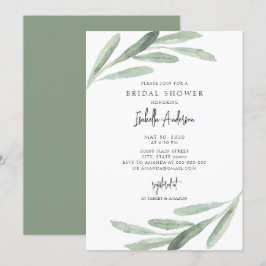 Greenery Green Foliage Olive Branch Vrijgezellenfe Kaart