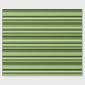 Greenery Green Horizontal Stripes Pattern Elegant Cadeaupapier (Vlak)