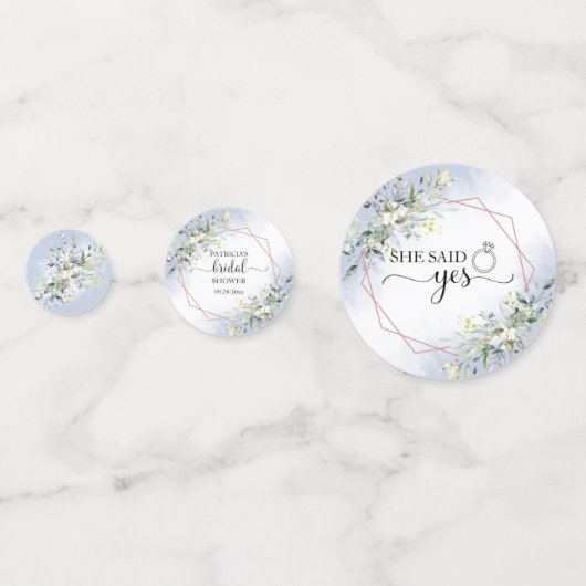 Greenery Greenery Waterverf Vrijgezellenfeest Conf Confetti (Achterkanten)