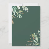 Greenery | Groen en goud | Succulent Floral Weddin Kaart (Achterkant)