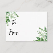 Greenery Handwriting Display Vrijgezellenfeest Gif Informatiekaartje (Achterkant)