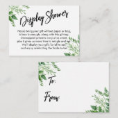 Greenery Handwriting Display Vrijgezellenfeest Gif Informatiekaartje (Voorkant / Achterkant)