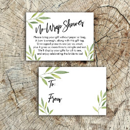 Greenery Handwriting No Wrap Vrijgezellenfeest Informatiekaartje