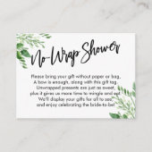 Greenery Handwriting No Wrap Vrijgezellenfeest Informatiekaartje (Voorkant)