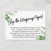 Greenery Handwriting sla het omlooppapier over! Informatiekaartje (Voorkant)