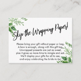 Greenery Handwriting sla het omlooppapier over! Informatiekaartje