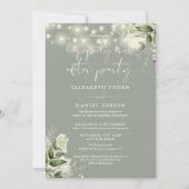 Greenery Happily Ever After Eloped Wedding Photo Kaart (Voorkant)