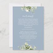 Greenery Happily Ever After Party Wedding Vows Kaart (Achterkant)