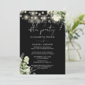 Greenery Happily Ever After Party Wedding Vows Kaart (Staand voorkant)