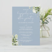 Greenery Happily Ever After Party Wedding Vows Kaart (Staand voorkant)