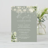 Greenery Happily Ever After Party Wedding Vows Kaart (Staand voorkant)