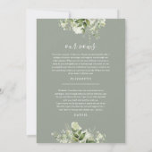 Greenery Happily Ever After Party Wedding Vows Kaart (Achterkant)