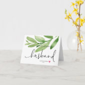 Greenery Happy First Birthday als het hart van mij Kaart (Gele Bloem)