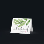 Greenery Happy First Birthday als het hart van mij Kaart<br><div class="desc">Deze leuke eerste verjaardag als mijn man Kaart, is een leuke manier om je knappe nieuwe Hubby's verjaardag te vieren!</div>