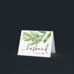 Greenery Happy First Birthday als het hart van mij Kaart<br><div class="desc">Deze leuke eerste verjaardag als mijn man Kaart,  is een leuke manier om je knappe nieuwe Hubby's verjaardag te vieren!</div>