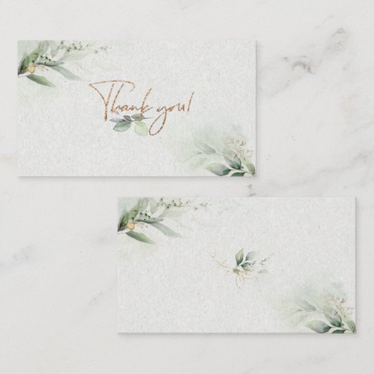 Greenery Hartelijk dank - bladontwerp Informatiekaartje (Voorkant / Achterkant)