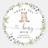 Greenery Hartelijk dank Ronde Sticker (Voorkant)