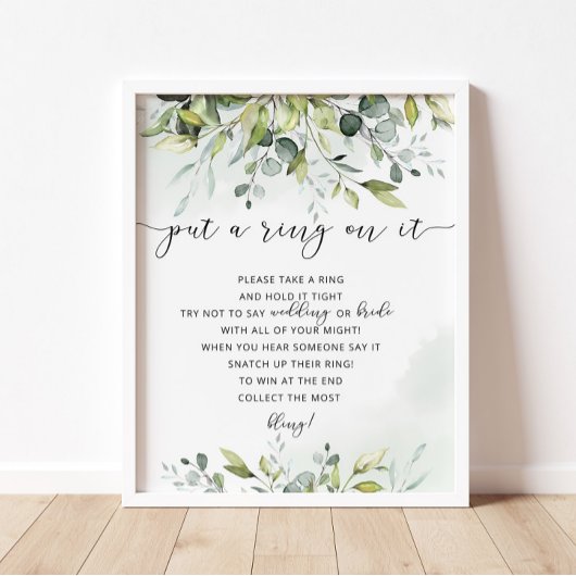 Greenery heeft een ring op het spel gezet poster