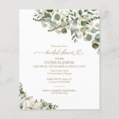 Greenery Herfst Budget Bruidsdouche Uitnodigingen Flyer (Voorkant)
