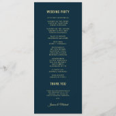 Greenery Herfst Green Gold Leaves Foliage Wedding Programmakaart (Achterkant)