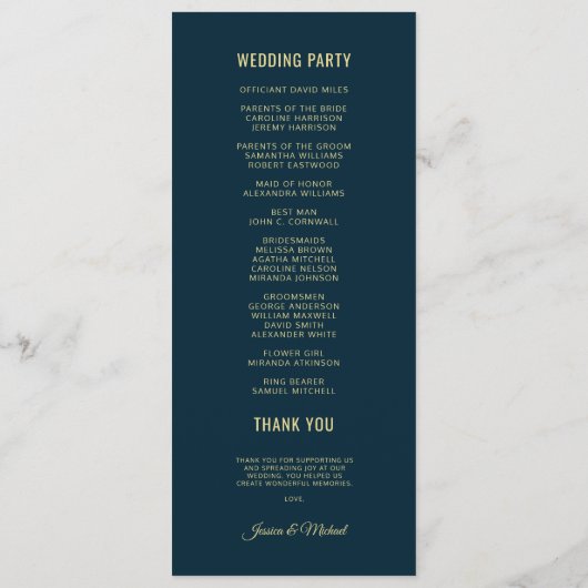 Greenery Herfst Green Gold Leaves Foliage Wedding Programmakaart (Achterkant)