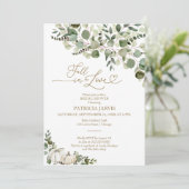 Greenery Herfst in Love Vrijgezellenfeest Kaart (Staand voorkant)