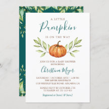 Greenery Herfst Pumpkin Autumn Baby shower
