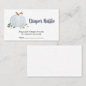 Greenery Herfst Pumpkin Baby shower Diaper Raffle Visitekaartje (Voorkant / Achterkant)