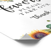 Greenery Herfst Pumpkin Baby shower Favors Sign Poster (Hoek)