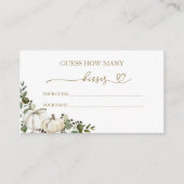 Greenery Herfst raad eens hoeveel kussen bruidsspe Informatiekaartje (Voorkant)