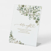 Greenery Herfst Vrijgezellenfeest Datum Night Jar  Reclamebord Met Voetstuk (Voorkant)