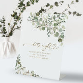 Greenery Herfst Vrijgezellenfeest Datum Night Jar  Reclamebord Met Voetstuk